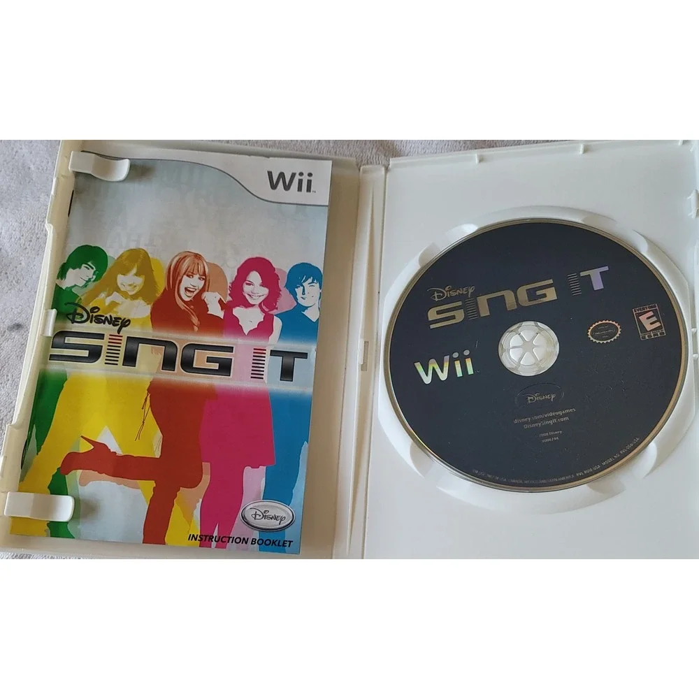 Disney‎ Sing It Nintendo Wii 2008 With Manual Camp Rock, High School Musical